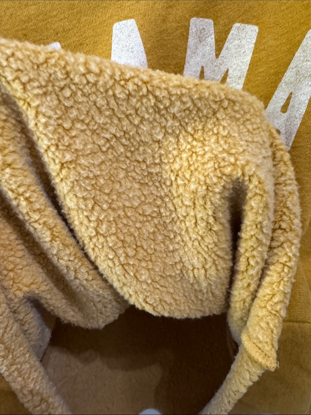 Mustard Yellow MAMA Crewneck Sweatshirt L soft - Picture 5 of 8